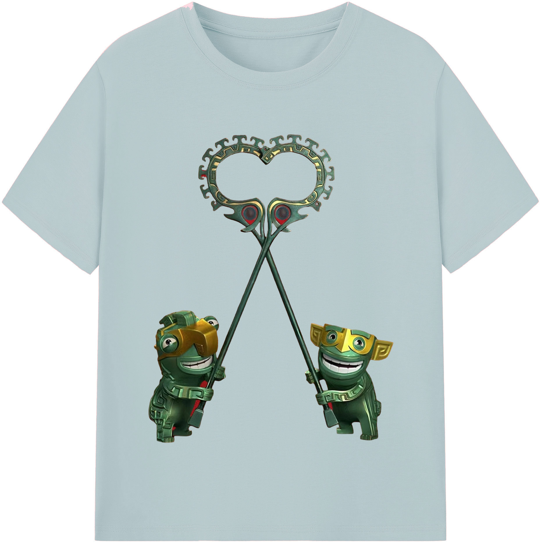 （画像用） Ne Zha 2 ナタ 魔童の大暴れ 綿100％半袖Tシャツ（フロントプリント）